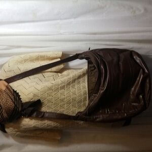 Vintage "ENNY" Brown Leather Shoulder Bag